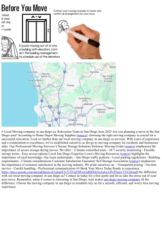 # Local Moving company in san diego ca: Relocation Team in San Diego Area 2025
