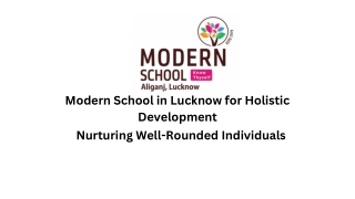 Modern School in Lucknow for Holistic Development