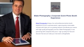 Blake Photography  Corporate Event Photo Booth Experience
