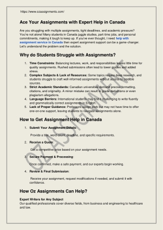 assignment service in Canada