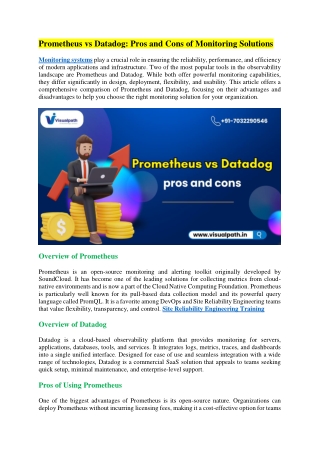 The Best SRE Training - Site Reliability Engineering Course.