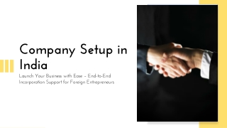Company Setup in India
