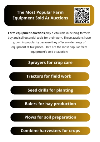 The Most Popular Farm Equipment Sold At Auctions