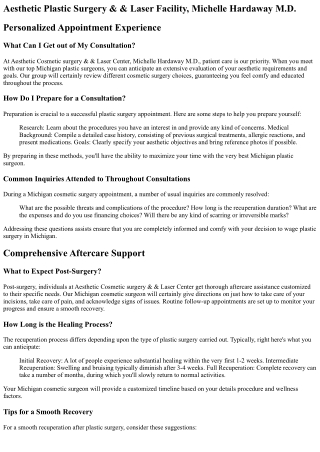 Michigan Plastic Surgery