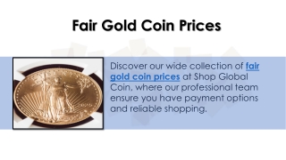 Fair Gold Coin Prices