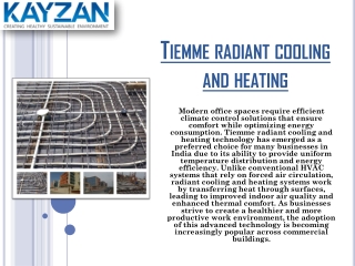 Reasons Why Offices Greatly Benefit from Investing into Tiemme Radiant Cooling