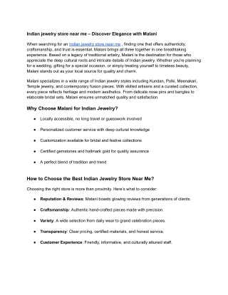 Indian jewelry store near me