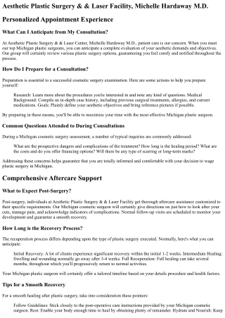 Michigan Plastic Surgery