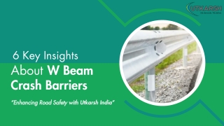 6 Key Insights About W Beam Crash Barriers