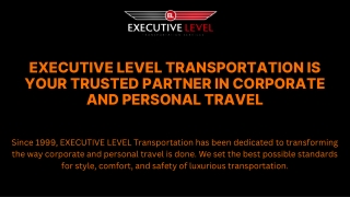 Executive Level Transport Service – Reliable Corporate Transportation
