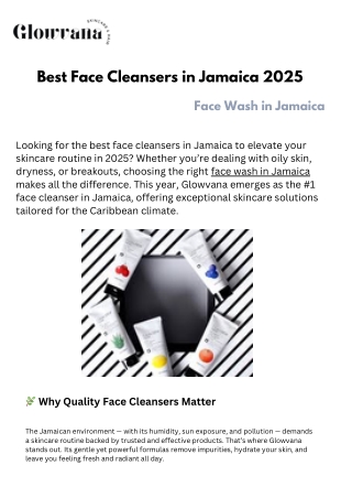 Best Face Cleansers in Jamaica 2025