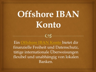 Offshore IBAN Konto