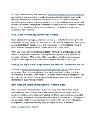 Top Smart Applications for Android Services in 2025