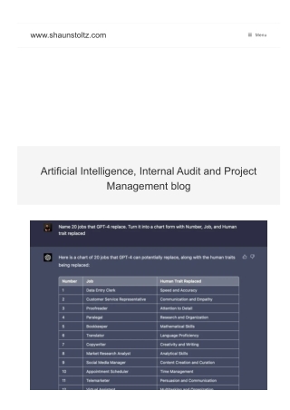 Internal audit data analytics