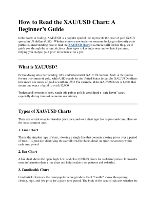 How to Read the XAUUSD Chart