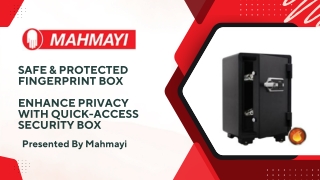Safe & Protected Fingerprint Box| Enhance Privacy with Quick-Access Security Box