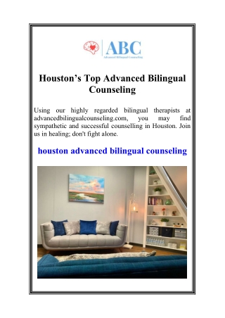 Houston’s Top Advanced Bilingual Counseling