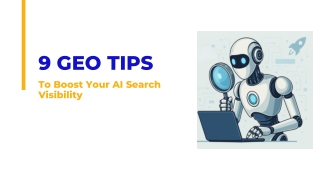 9 GEO Tips to Boost Your AI Search Visibility