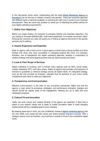 Digital Marketing Agency in Bangalore