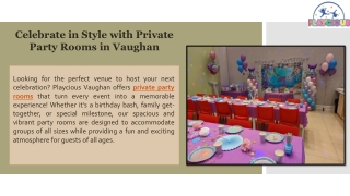 Celebrate in Style with Private Party Rooms in Vaughan