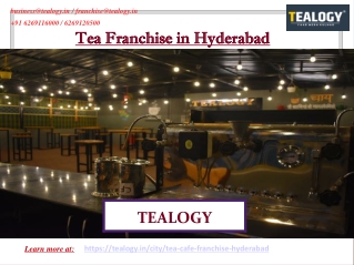 Tea Franchise in Hyderabad