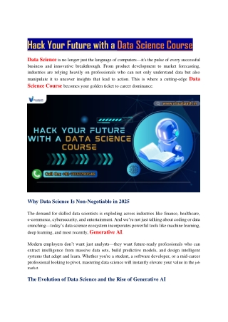 Best Data Science with Generative Ai Course