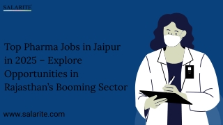Top Pharma Jobs in Jaipur in 2025 – Explore Opportunities in Rajasthan’s Booming Sector