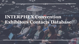 INTERPHEX Convention Exhibitors Contacts Database