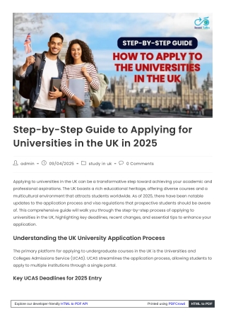 Ultimate Guide to Applying for UK Universities in 2025