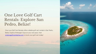 One Love Golf Cart Rentals San Pedro,Belize
