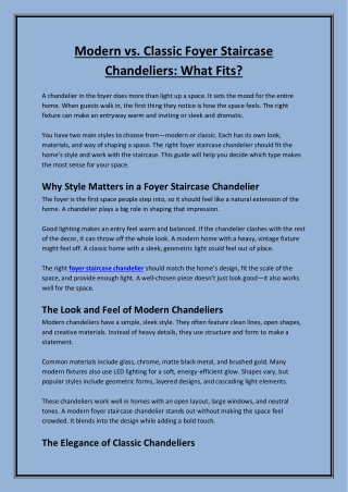 Make a Grand Entrance with a Foyer Staircase Chandelier