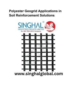 Polyester Geogrid Applications in Soil Reinforcement Solutions