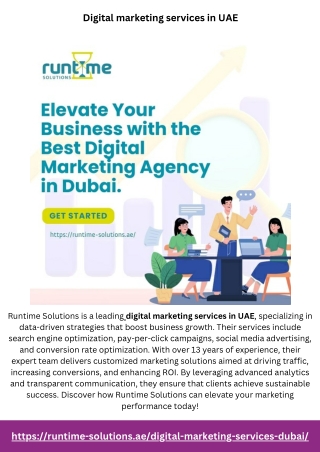 Digital marketing services in UAE