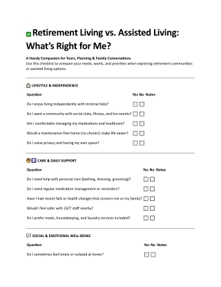 Retirement Living vs. Assisted Living: What’s Right for Me?