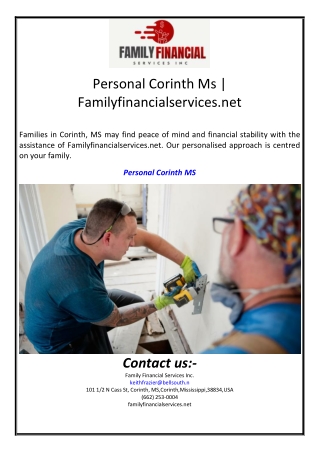 Personal Corinth Ms | Familyfinancialservices.net