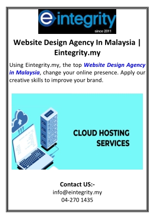 Website Design Agency In Malaysia  Eintegrity.my