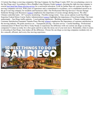 # Custom San diego ca moving companies: Moving Company for San Diego County 2025