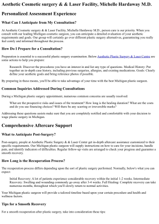 Michigan Plastic Surgery