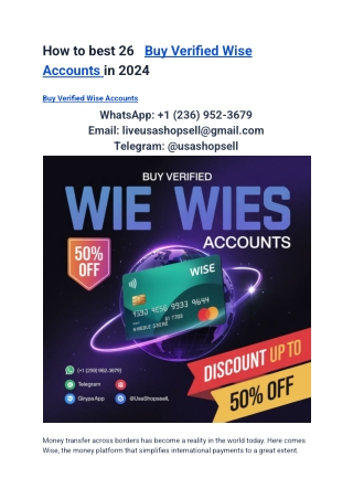 How to best 26   Buy Verified Wise Accounts in 2024 (1)