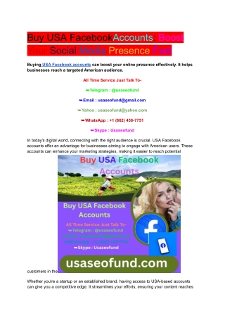 Buy USA FacebookAccounts_ Boost Your Social Media Presence Fast