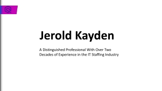 Jerold Kayden - A Committed Expert From Boston, MA