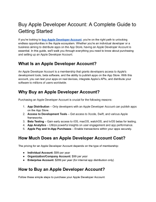 Buy Apple Developer Account_ B