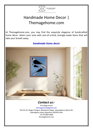 Handmade Home Decor | Themagehome.com