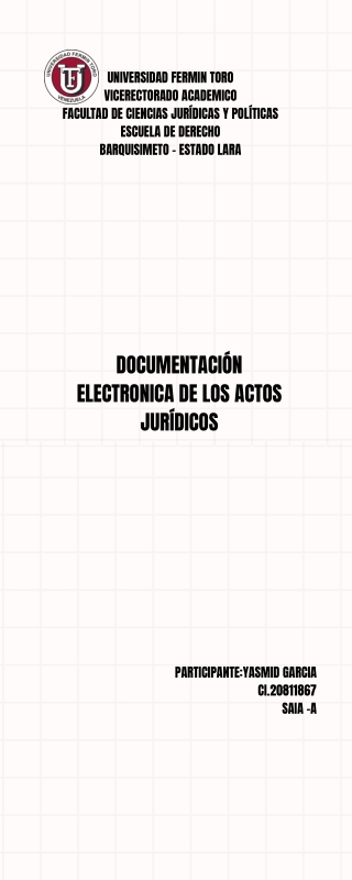 DOCUMENTACIÓN ELECTRONICA DE LOS ACTOS JURÍDICOS