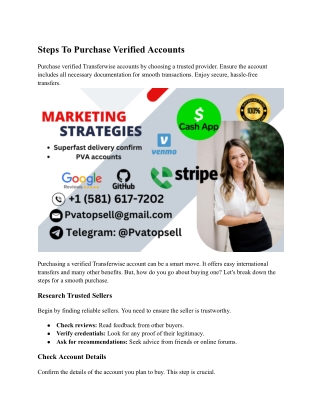 Steps To Purchase Verified Accounts