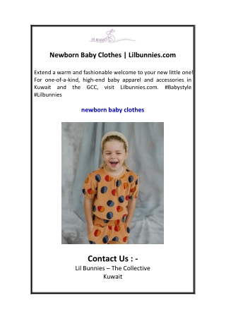 Newborn Baby Clothes Lilbunnies.com