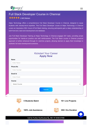 Java Full Stack Developer Course in Chennai