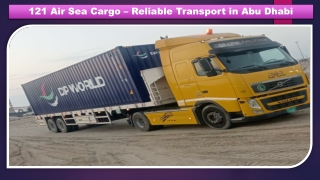 121 Air Sea Cargo – Reliable Transport in Abu Dhabi