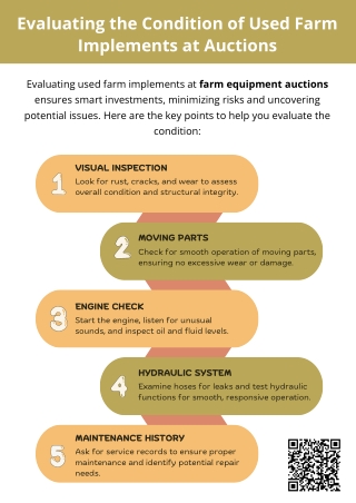 Evaluating the Condition of Used Farm Implements at Auctions