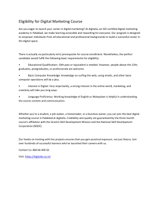 Best Digital Marketing Course in Palakkad